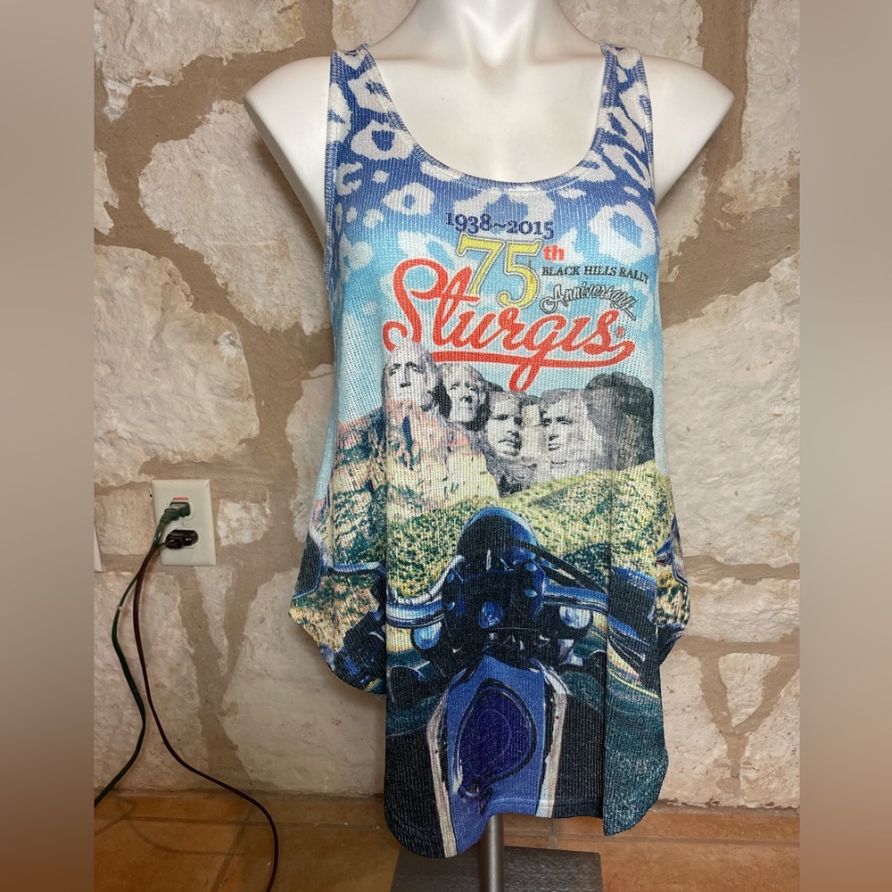 Flowy, lightweight drop waist tank top from Sturgis.